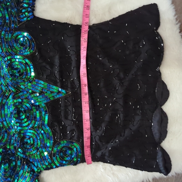ROYAL FEELINGS Vintage Sequin Cocktail Top ~ Like New - Picture 13 of 15